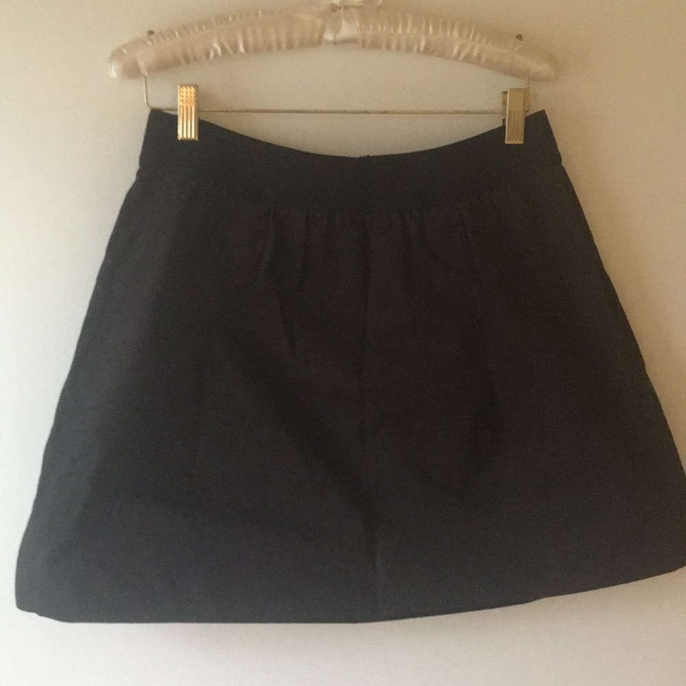 J. Crew Black Elastic Waist Skirt Women 8